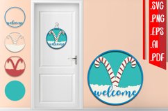 Christmas Layered Door Sign Bundle svg eps ai png pdf Product Image 7