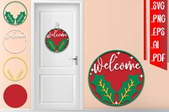 Christmas Layered Door Sign Bundle svg eps ai png pdf Product Image 8