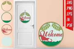 Christmas Layered Door Sign Bundle svg eps ai png pdf Product Image 9