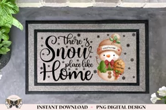 There's Snow Place Like Home Doormat PNG For Sublimation Product Image 1
