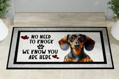 Dachshund No Need To Knock Doormat Sublimation PNG Product Image 2