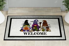 Halloween Gnomes Welcome Door Mat PNG For Sublimation Product Image 2