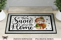There's Snow Place Like Home Doormat PNG For Sublimation Product Image 2