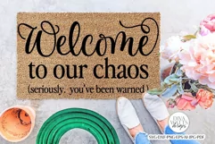 Welcome To Our Chaos SVG | Farmhouse Round Design Product Image 5