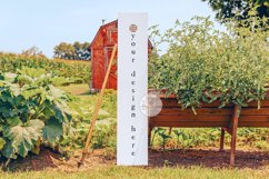Front Porch Decor Mockup | Five Foot White Sign Product Image 1