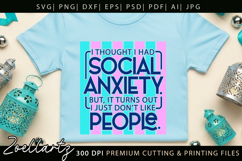 Funny Mental Health SVG Sarcastic Anxiety T-shirt Mug Design Product Image 3