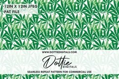 Dope Leaves Repeat Seamless Pattern - Jpg and .Pat File Product Image 1