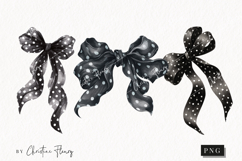 Black Coquette Dot Bows | Coquette Png Product Image 1