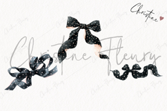 Black Coquette Dot Bows | Coquette Png Product Image 3