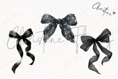 Black Coquette Dot Bows | Coquette Png Product Image 3