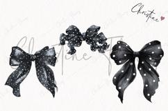 Black Coquette Dot Bows | Coquette Png Product Image 3