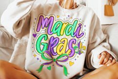 Mardi Gras PNG Sublimation, Fleur De Lis PNG, King Cake PNG Product Image 2