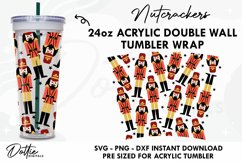 Toy Nutcrackers Wrap SVG | 24oz Starbucks Acrylic Tumbler Product Image 1