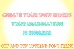 Dotty Pop Bubbles Cartoon Alphabet Lettering ABC Text Font Product Image 3