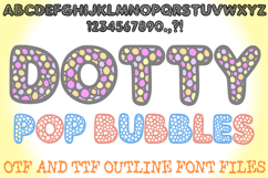 Dotty Pop Bubbles Cartoon Alphabet Lettering ABC Text Font Hand Drawn OTF 
