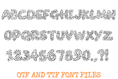 Dotty Spotty Alphabet Lettering ABC Dot Spots Text Font OTF by Squeeb Creative 1