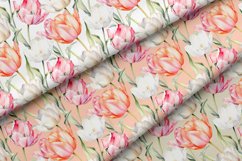 Whimsical Tulip Delight - Watercolor Digital Paper for Craft Product Image 2