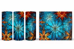 Snowflake Tumbler Wrap Design. Snowflake Tumbler Sublimation Product Image 2