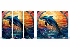 Dolphin Tumbler Sublimation. Dolphin Tumbler Wrap Design Product Image 2