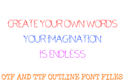 Double Dash Alphabet Lettering Font Handwriting ABC OTF Product Image 3