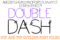 Double Dash Alphabet Lettering Font Handwriting ABC OTF  by Squeeb Creative