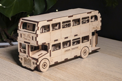 Double Decker Bus- laser cut file, SVG DXF pattern Product Image 9