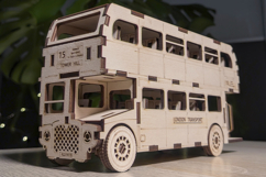Double Decker Bus- laser cut file, SVG DXF pattern Product Image 2