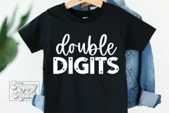 Double Digits SVG - 10th Birthday Girl Shirt - Ten Birthday Product Image 5