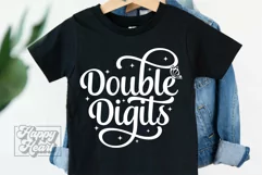Butterfly Double Digits SVG - 10th Birthday Girl Shirt PNG Product Image 5