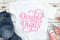 Butterfly Double Digits SVG - 10th Birthday Girl Shirt PNG Product Image 2