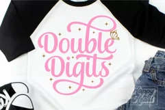 Butterfly Double Digits SVG - 10th Birthday Girl Shirt PNG Product Image 1