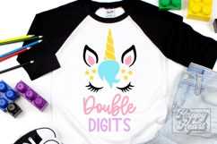 10th Birthday Unicorn SVG - Double Digits Unicorn Shirt PNG Product Image 1