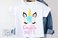 10th Birthday Unicorn SVG - Double Digits Unicorn Shirt PNG Product Image 2