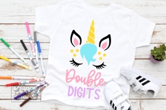 10th Birthday Unicorn SVG - Double Digits Unicorn Shirt PNG Product Image 3