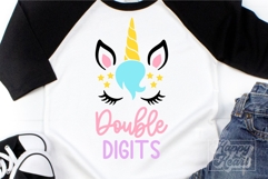 10th Birthday Unicorn SVG - Double Digits Unicorn Shirt PNG Product Image 4