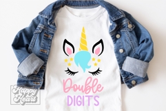 10th Birthday Unicorn SVG - Double Digits Unicorn Shirt PNG Product Image 5