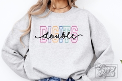 Double Digits SVG - 10th Birthday Girl Shirt Ten Era Varsity Product Image 1