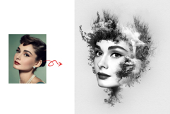 Double Exposure Portrait Nature Landscape Forest Art Product Image 2