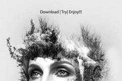 Double Exposure Portrait Nature Landscape Forest Art Product Image 3