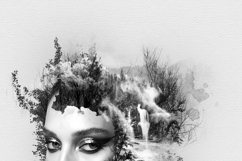 Double Exposure Portrait Nature Landscape Forest Art Product Image 9