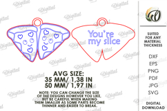 Double Layer Valentine Keychains Laser Cut. Key Ring SVG Product Image 2