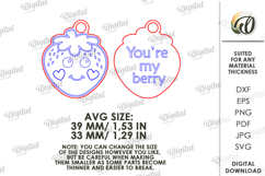 Double Valentine Keychains Laser Cut. Valentine Key Ring SVG Product Image 2