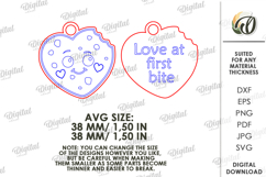 Double Layer Valentine Keychains Laser Cut. Key Ring SVG Product Image 2