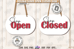 Double-Sided Open Closed Signs Laser Cut Bundle|Business SVG Product Image 9