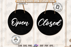 Double-Sided Open Closed Signs Laser Cut|Business Door Signs Product Image 1
