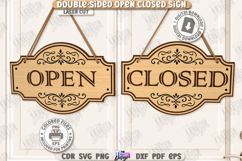Double-Sided Open Closed Signs Laser Cut Bundle|Business SVG Product Image 5