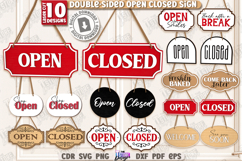 Double-Sided Open Closed Signs Laser Cut Bundle|Business SVG Product Image 1