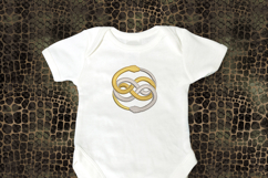 Double Snake Ouroboros Round Celtic Knot Embroidery