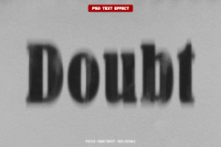 Doubt 3D editable text effect Product Image 1