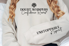 Doubt whispers confidence roars Sleeve SVG Design Product Image 3